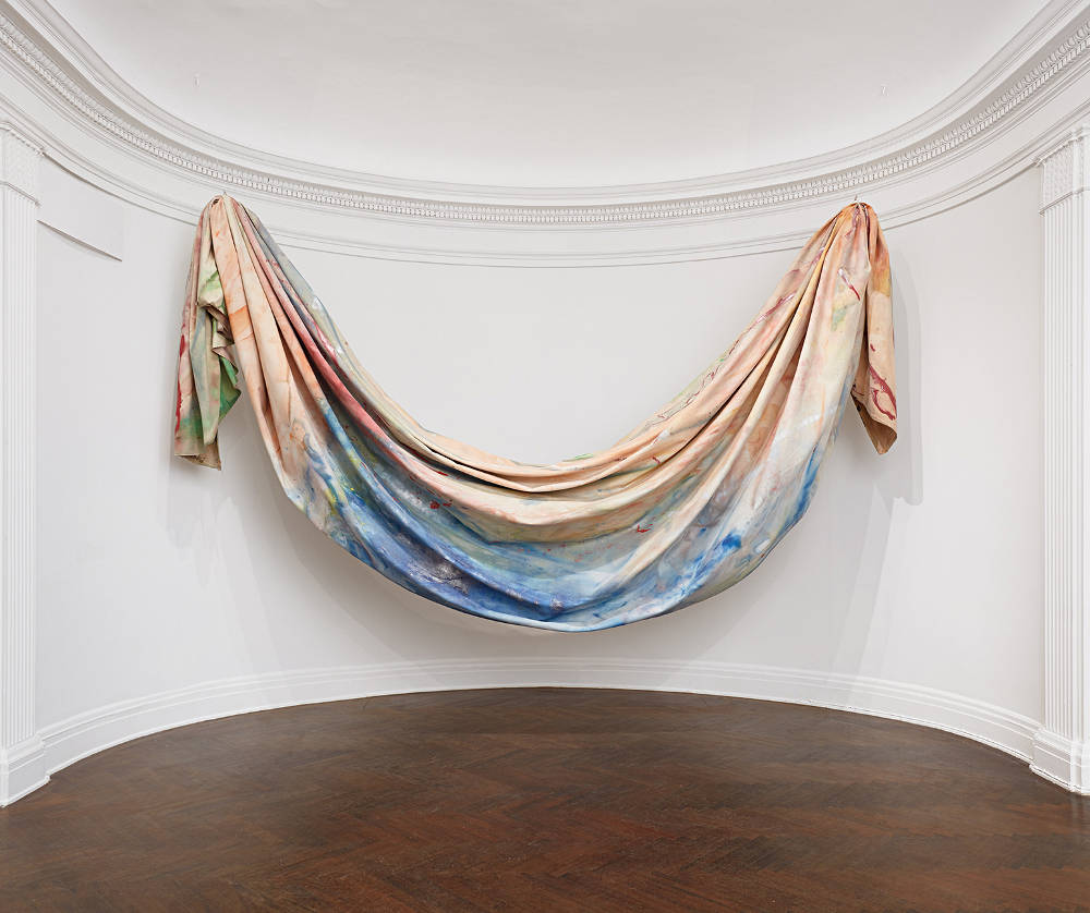 Works by American artist Sam Gilliam, 1960s-70s, whose pioneering draped 3D canvases blur the lines between painting and sculpture. In 1972 he became the first black artist to represent the US at the Venice Biennale.