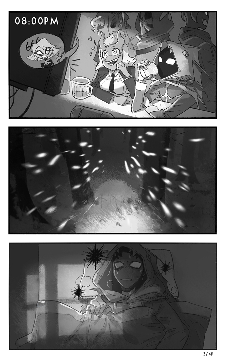 #HazbinHotelOC 
A day of F.S.P.
A short comic for my friends. 