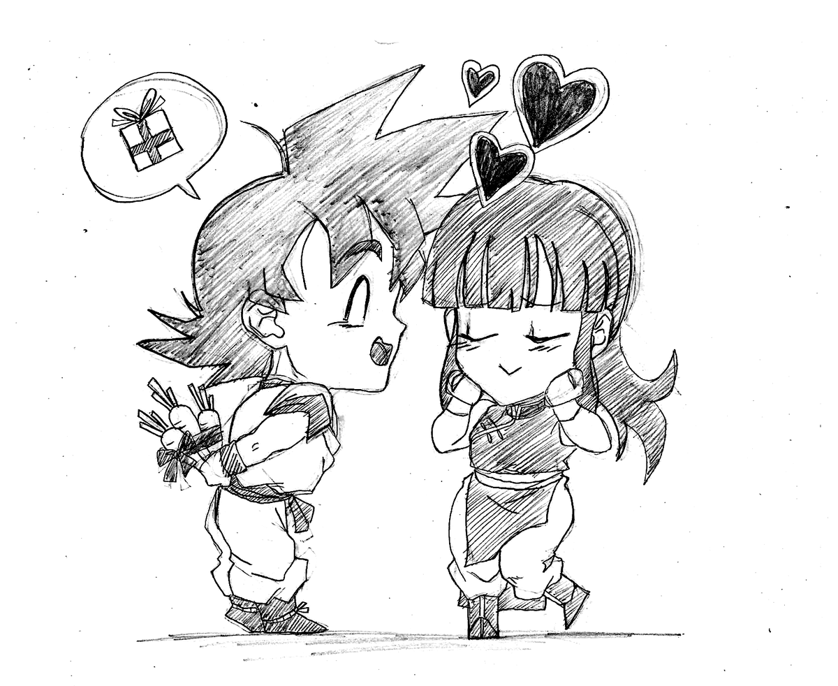 Gochi, he is doing his best ♥ #ValentinesDay #ValentineIsComing
#DragonBall