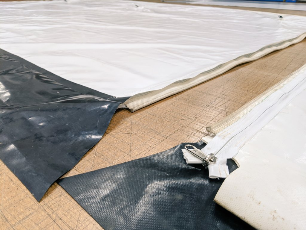 Weatherweave's tweet image. Another successful zip replacement on a couple of race awning walls. #awning #repairs