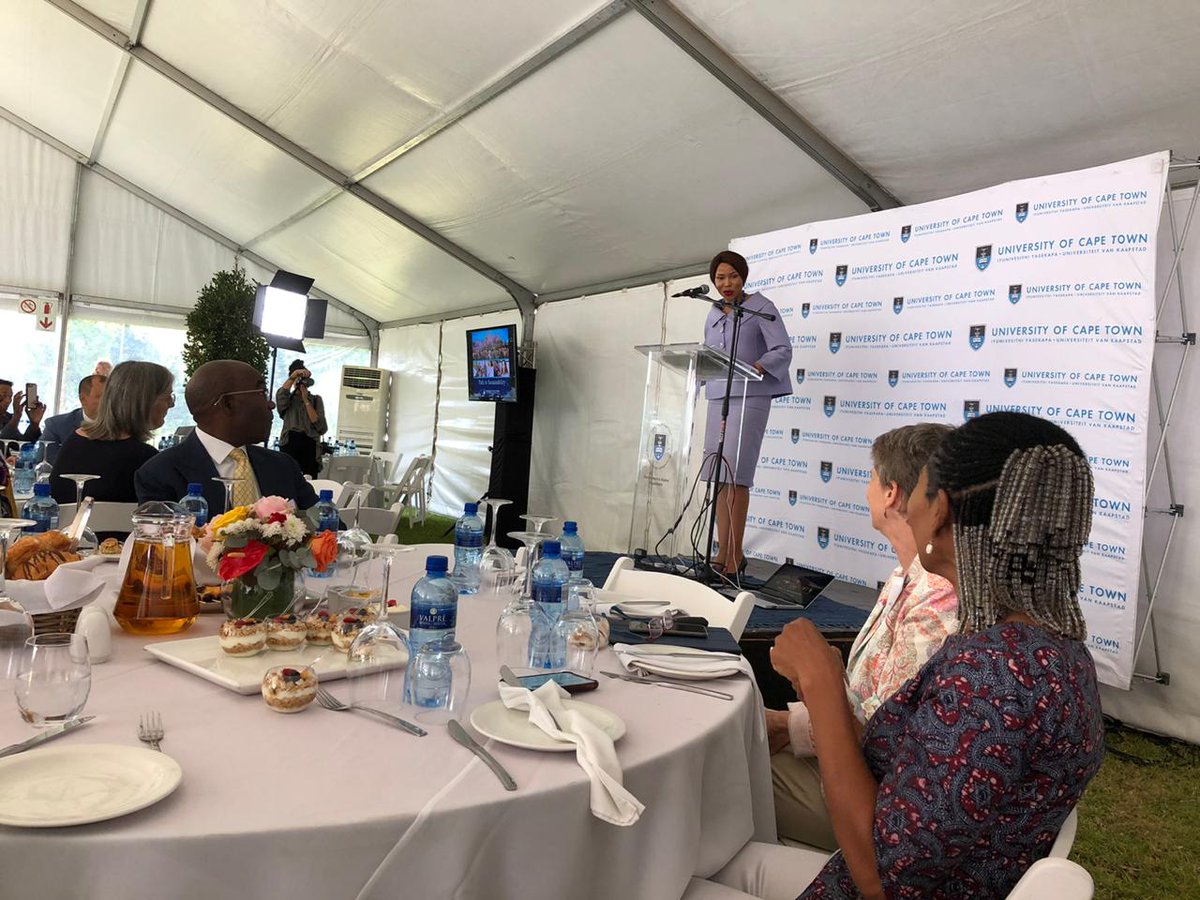 Wonderful morning with UCT Chancellor Dr Precious Moloi-Motsepe and Vice Chancellor @UCT_VC 😊 #UCT is the only university in the world with an all-women (academic) leadership! Thank you for being an inspiration to all of us. <a href="/UCT_news/">UCT</a> #womenleaders