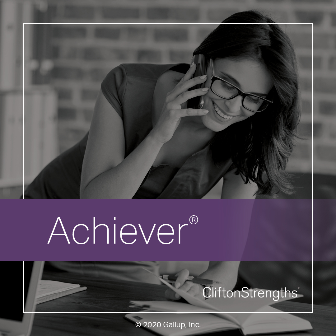 CliftonStrength's tweet photo. The short theme description of #Achiever is that you work hard and possess a great deal of stamina. You take immense satisfaction in being busy and productive. #RT if you have Achiever! https://t.co/Y9cTWzqIuD