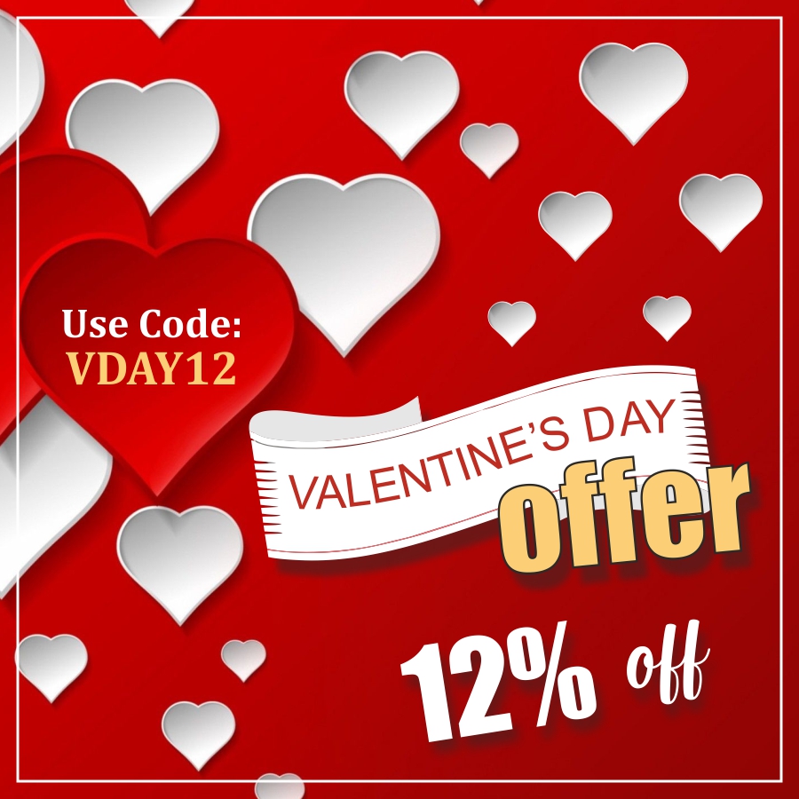 Valentine's Day Exclusive Offer!!
Get 12% off on all products from IndianArtVilla.
Shop Now: indianartvilla.in

#valentine #valentinegift #valentinedays #14february #valentines_day #valentinespecial #valentinesdaygift #happyvalentines #loveday #copperutensils #shopping