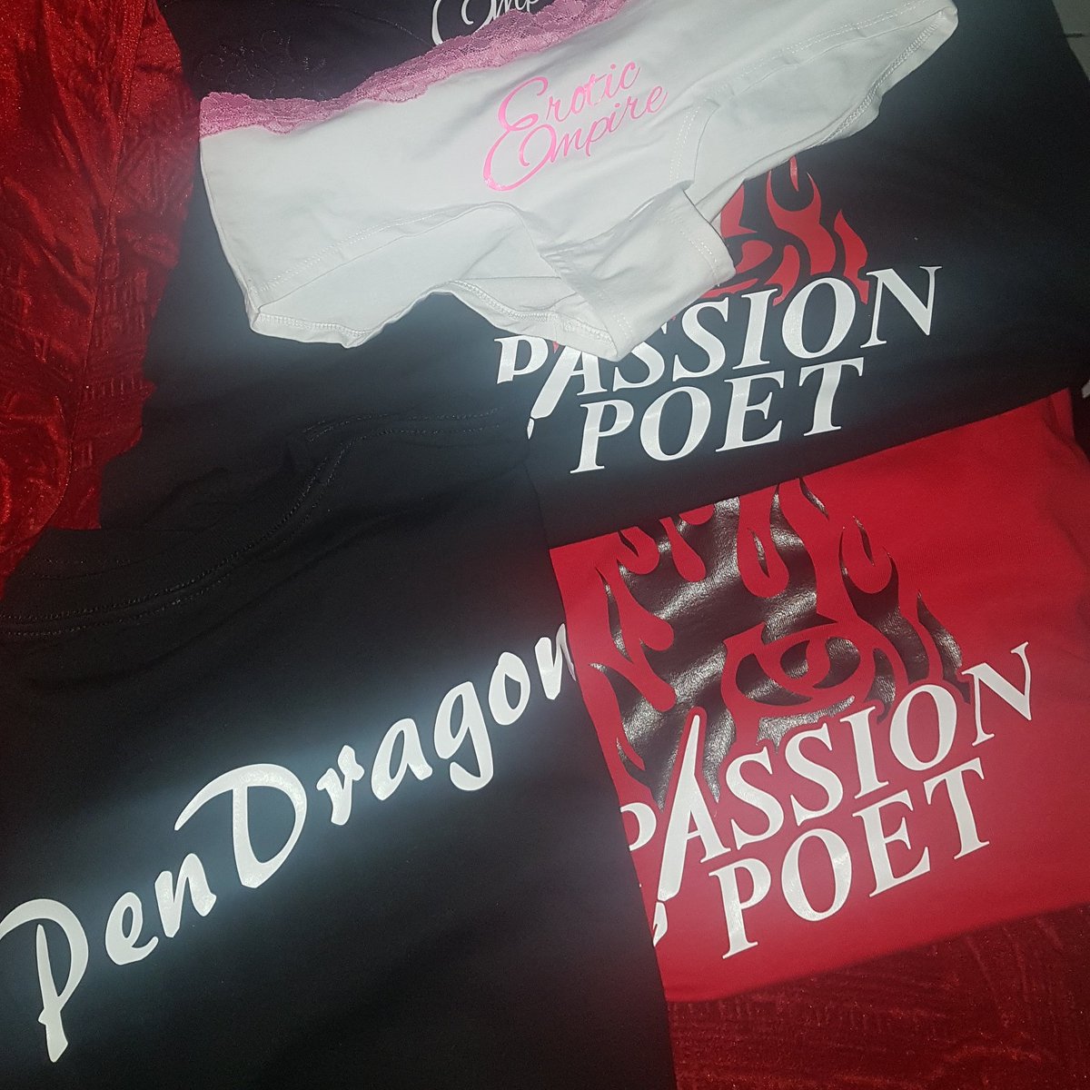 #EmpireSwag to ship out! Do you want to #SpreadTheEmpire? Get yours today!

#EroticEmpire #PassionPoet #swag #merch #Tshirts #Panties