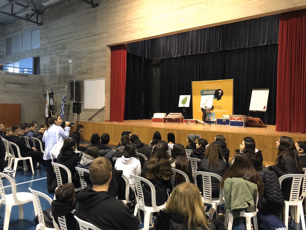 SaferGamblingCY's tweet photo. Το #GAMEBRAiN είναι σε tour και σειρά πήρε το Γυμνάσιο Αθηένου! 

➡️ Μέσω των διαδραστικών και ψυχαγωγικών παιχνιδιών, οι μαθητές είχαν την ευκαιρία να ενημερωθούν για τους κινδύνους της ενασχόλησης με το στοίχημα κ τα τυχερά παιχνίδια.

🔎 https://t.co/ePiRaYYwWr https://t.co/2eTQAgmYnY