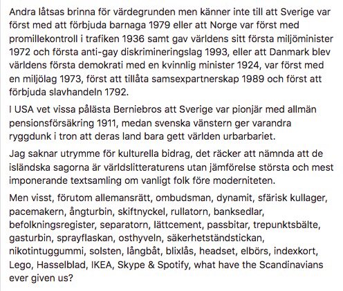 Läs Tinos suveräna text om #SASGate och hans briljanta avslutning som alluderar till en klassisk Monty Python-sketch, (som i SAS tappning skulle fått titeln ”What have the Scandinavians ever done for us?”)
youtu.be/Qc7HmhrgTuQ
#sas #svpol