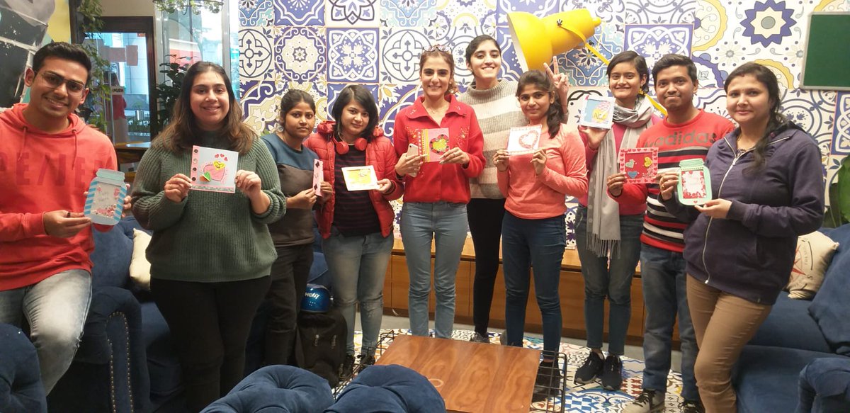 innov8cowork's tweet photo. With Valentine’s Day just around the corner, we conducted a super engaging DIY workshop across all our Gurugram centers where our co-workers made beautiful cards for their loved ones.
#Innov8Coworking #LifeAtInnov8 #RevolutioniseWork #ValentinesDaySpecial https://t.co/ftiIV5pAoH
