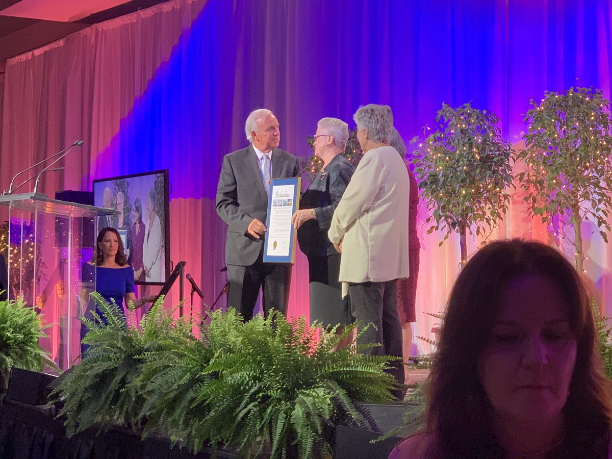 STUPrez's tweet photo. Wonderful @MiamiChamber Sand In My Shoes Award Dinner last night. Dr Penny Shaffer of Florida Blue with one of the best acceptance speeches I’ve ever heard #inspiring @StThomasUniv Leadership team representing @LCFT_ChemSTU @JeremyLMoreland and Gigi Laudisio #STULeaders4Life https://t.co/xiqOftHVgQ
