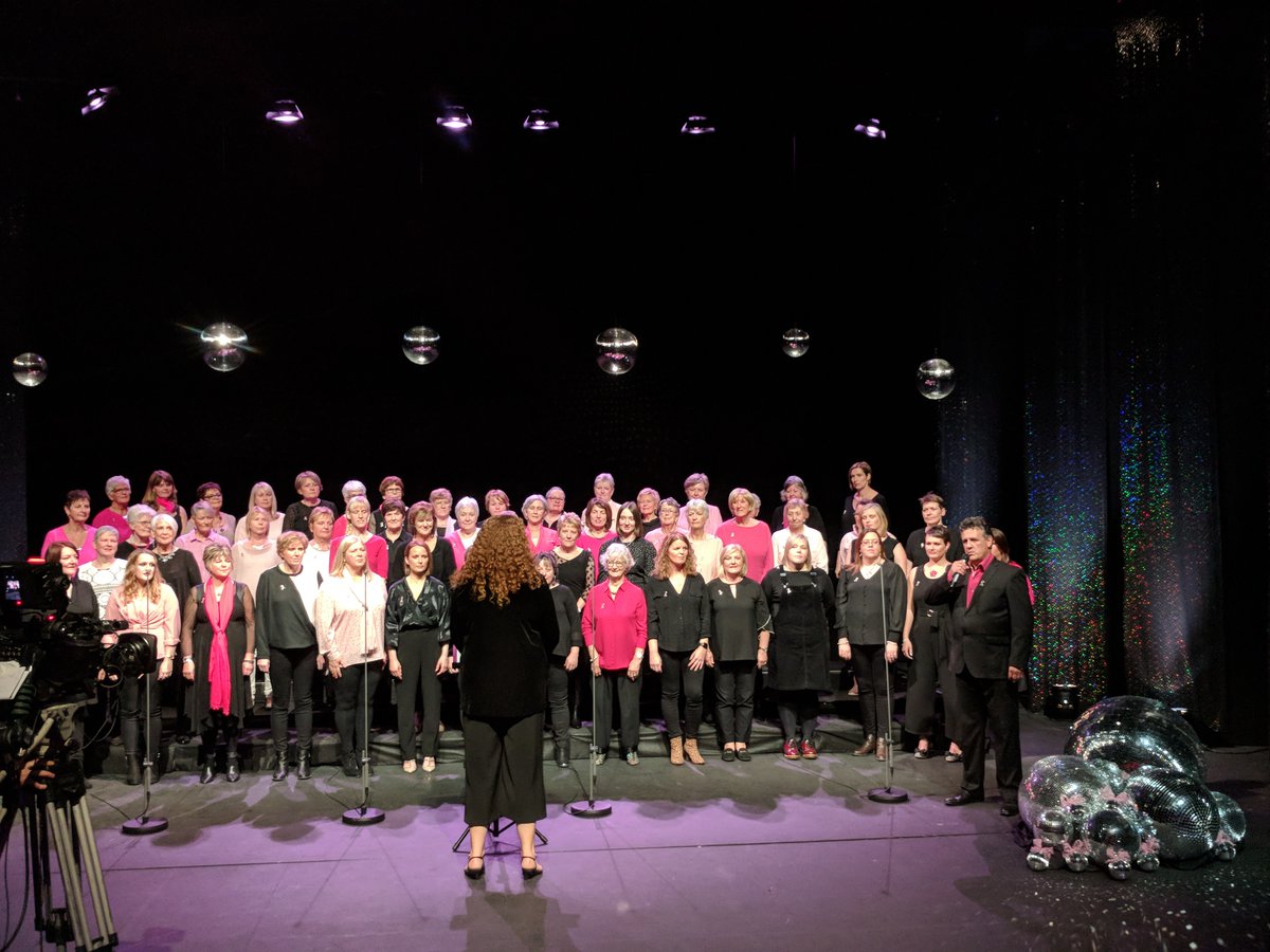 Tune in to S4C this evening at 8pm to see the next episode of Corau Rhy Meirion. This week, Rhys is forming a choir for ladies who have been affected by breast cancer. The programme even features some of our Sing with Us Bangor choir members!