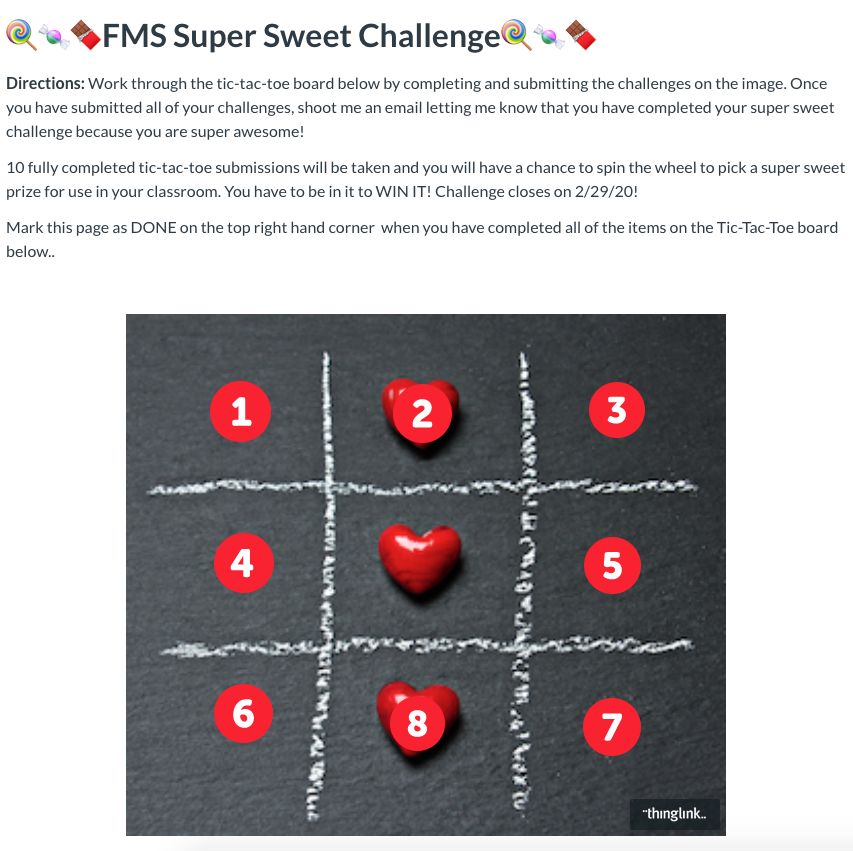 CMasi12's tweet photo. <3 that #FMSTeachersRock are excited to work on the ๐ญ๐ฌ๐ซFMS Super Sweet Challenge๐ญ๐ฌ๐ซ and win their spot to spin the wheel! #TeacherPD #blendedlearning #EdTech #ProfessionalDevelopment #RoguePD @CanvasLMS @GoogleForEdu @ThingLink_EDU #Inspiration
https://t.co/31KHc9NsJA https://t.co/rEj6Eu5Rh8