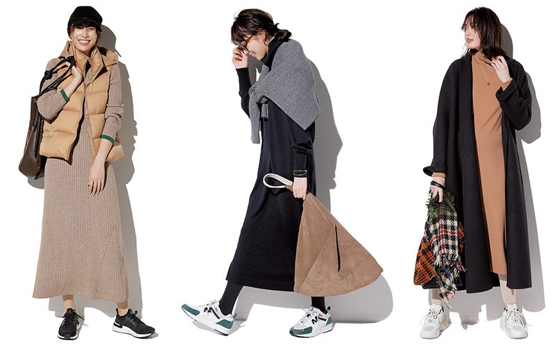 小学館 Oggi ニットワンピはハイテクスニーカーで辛口に おすすコーデまとめ T Co 7eil8pk4jy 飯豊まりえ 土屋巴瑞季 宮田聡子 ニットワンピ コーデ コーディネート ハイテクスニーカー スニーカー シューズ スニーカーコーデ 靴