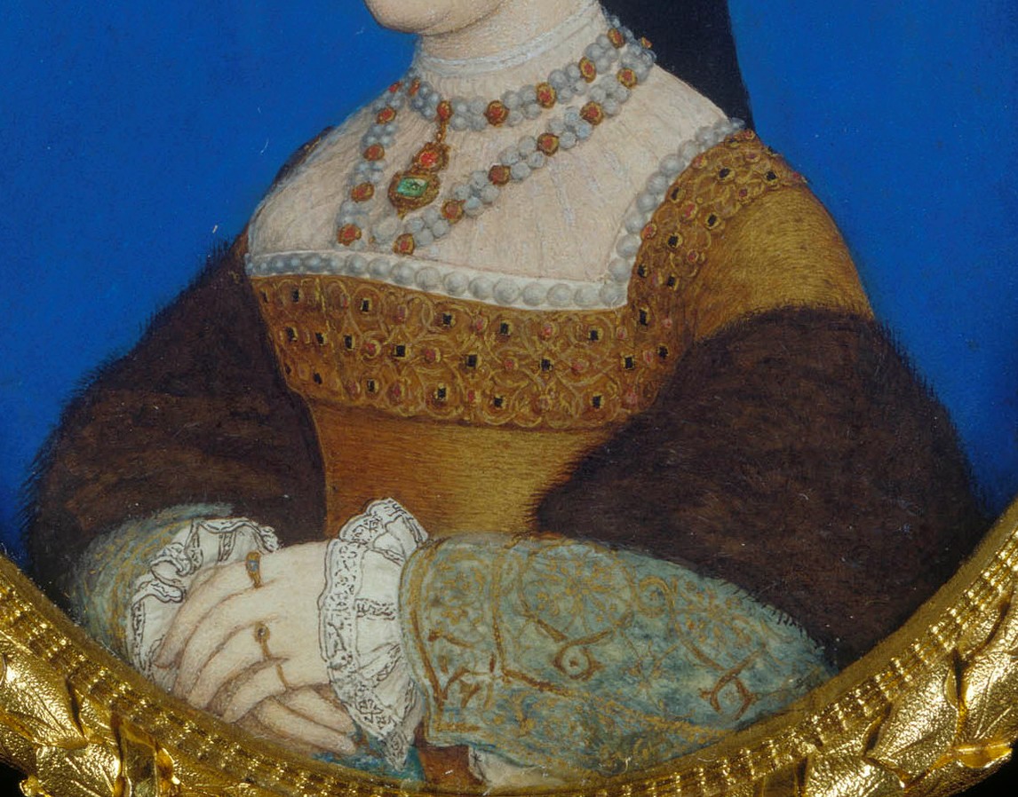 Executed #OnThisDay in 1542: #CatherineHoward (ca. 1523-42), Queen of England as 5th wife of King #HenryVIII 

Miniature portrait by Hans #Holbein the Younger (1497/8-1543), ca. 1540

#Tudor #KatherineHoward