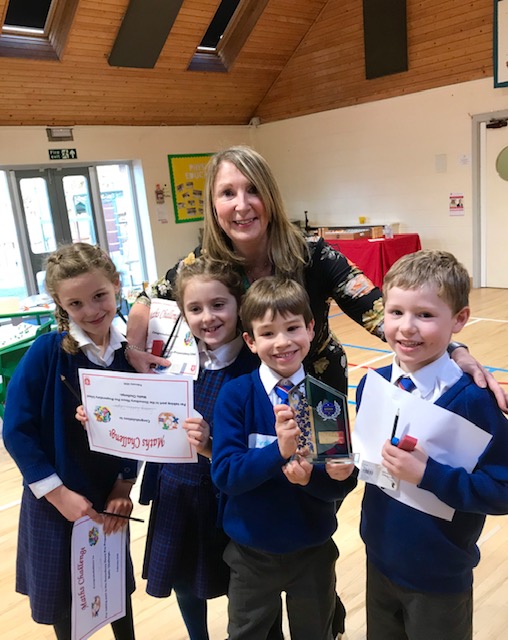 Four Year 2 children attended a Maths Challenge at @shspreprep yesterday, tackling practical challenges and a quiz. They brilliantly showcased their teamwork and reasoning skills whilst solving challenging problems and were so proud to finish first out of 11 teams. #Cognitaway