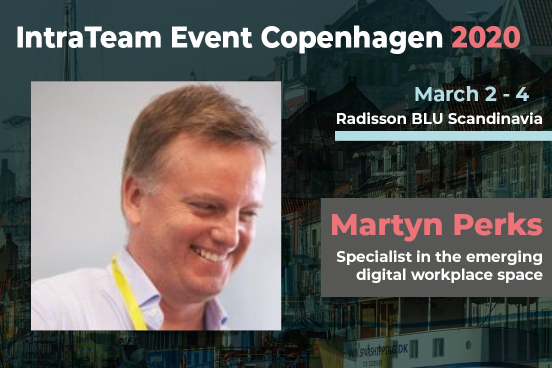 Do you need to drive productivity in #DEX, #Intranet and #Digitalworkplace? <a href="/martynperks/">Martyn Perks</a> will tell you what slows productivity down and how a digital workplace can improve it at #IntraTeam20 🦸‍♂️ lnkd.in/gxaQGs2  
#EuroDEX #digitalworkplace