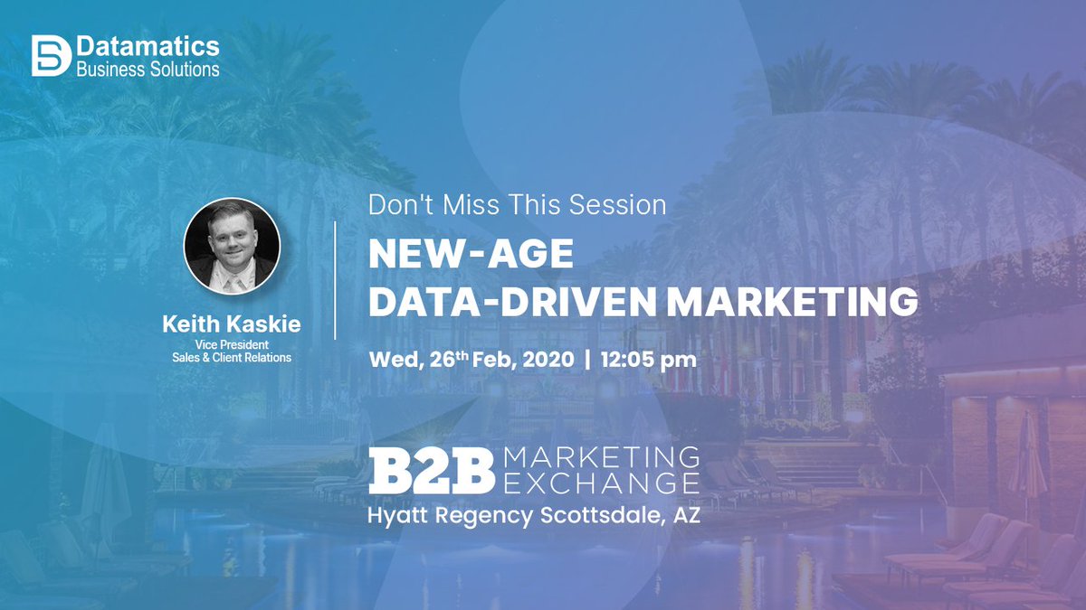 Datamaticsbpm's tweet photo. Mark your calendar for “New-Age #DataDriven #Marketing”. Session from #DatamaticsBPM on Feb 26, 12:05 PM at #B2BMX. https://t.co/IVI4O68d2q https://t.co/rTLGy2ilDn