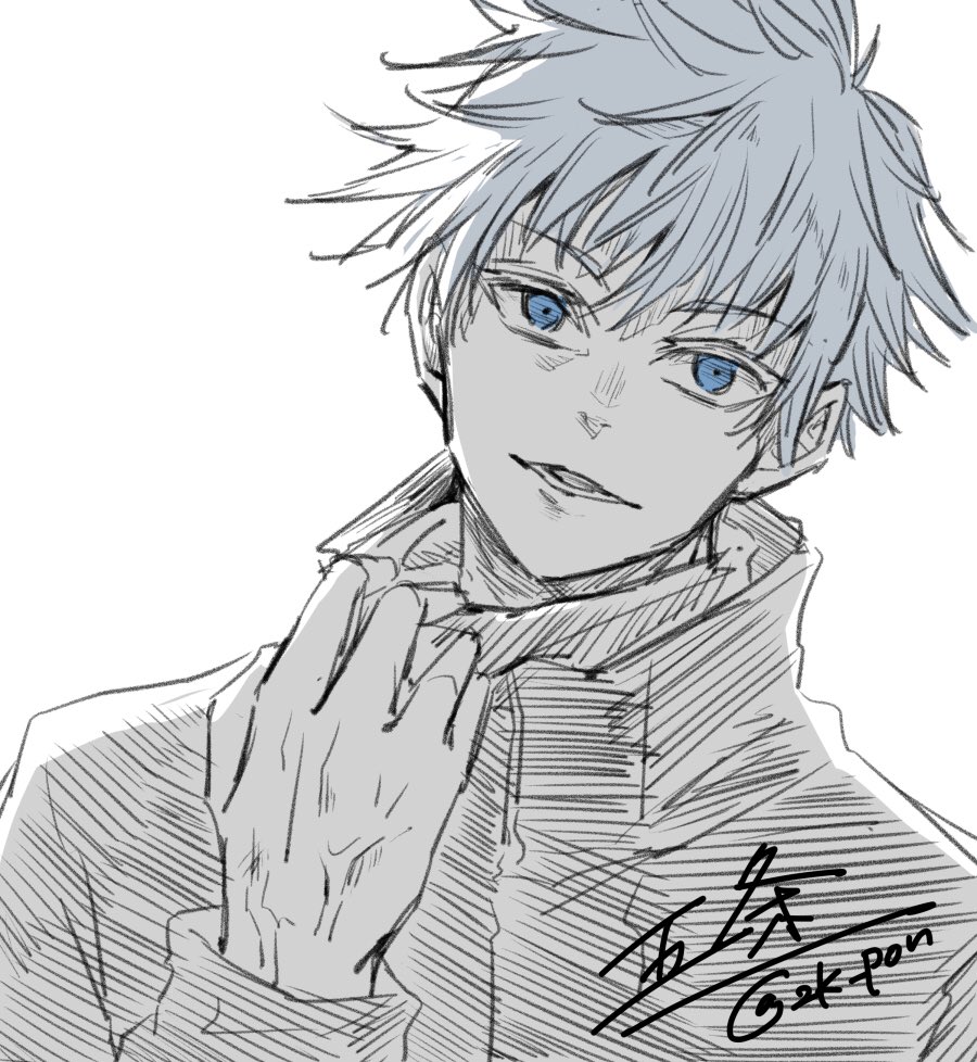 @ssb_fabledworld わぁぁ?喜んでもらえて嬉しい???五条さんめっちゃ難しかったー!描き直したしww…こちらが似なかった五条さんです⚰??蒼世さんは髪短いのもあって悩んだぜぃ?✨