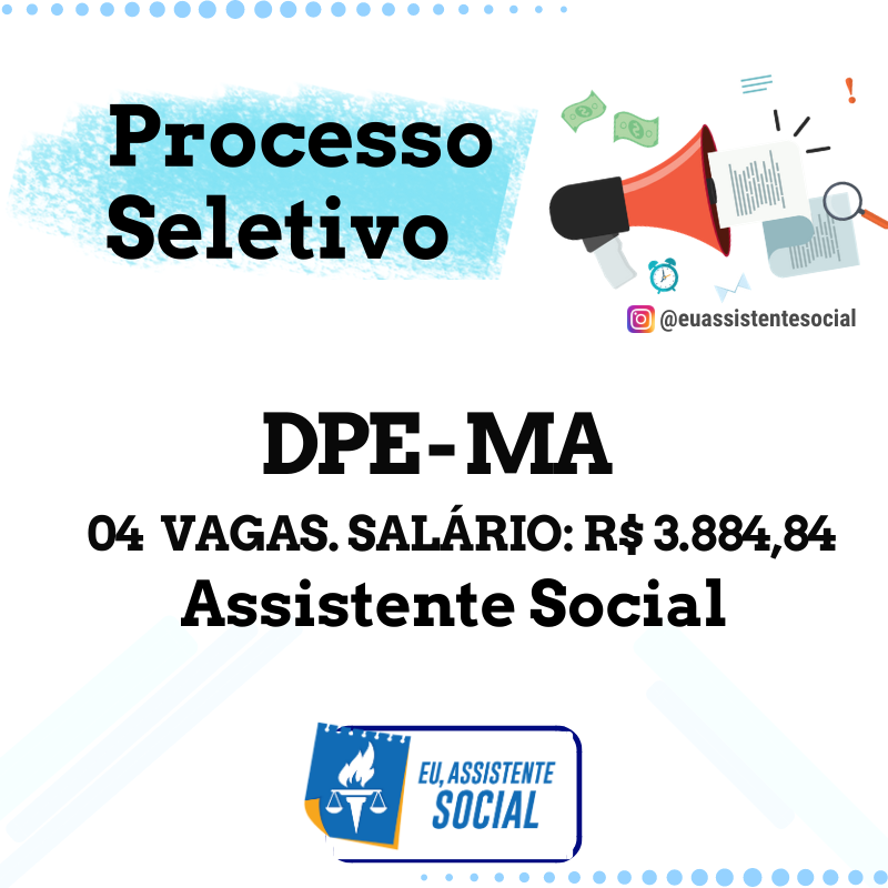 Euassistenteso1's tweet photo. ✅Processo Seletivo #DPEMA #assistentesocial
Inscrição: até 14/2
Saiba mais: https://t.co/X17cFtqLj0
#euassistentesocial #servicosocial #serviçosocia #assistentessociais https://t.co/YOxfBvj9oy