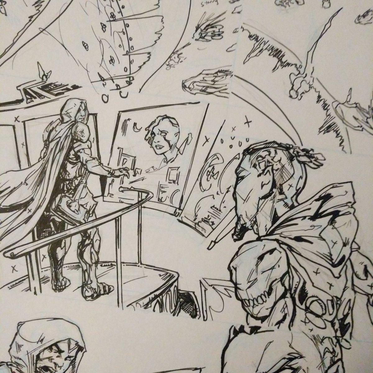 JosephArnoldArt's tweet image. Events happening #e&amp;amp;e #entropy and #extropy #celestial #war #comic 
#Decayus getting another earful from #lordentropy