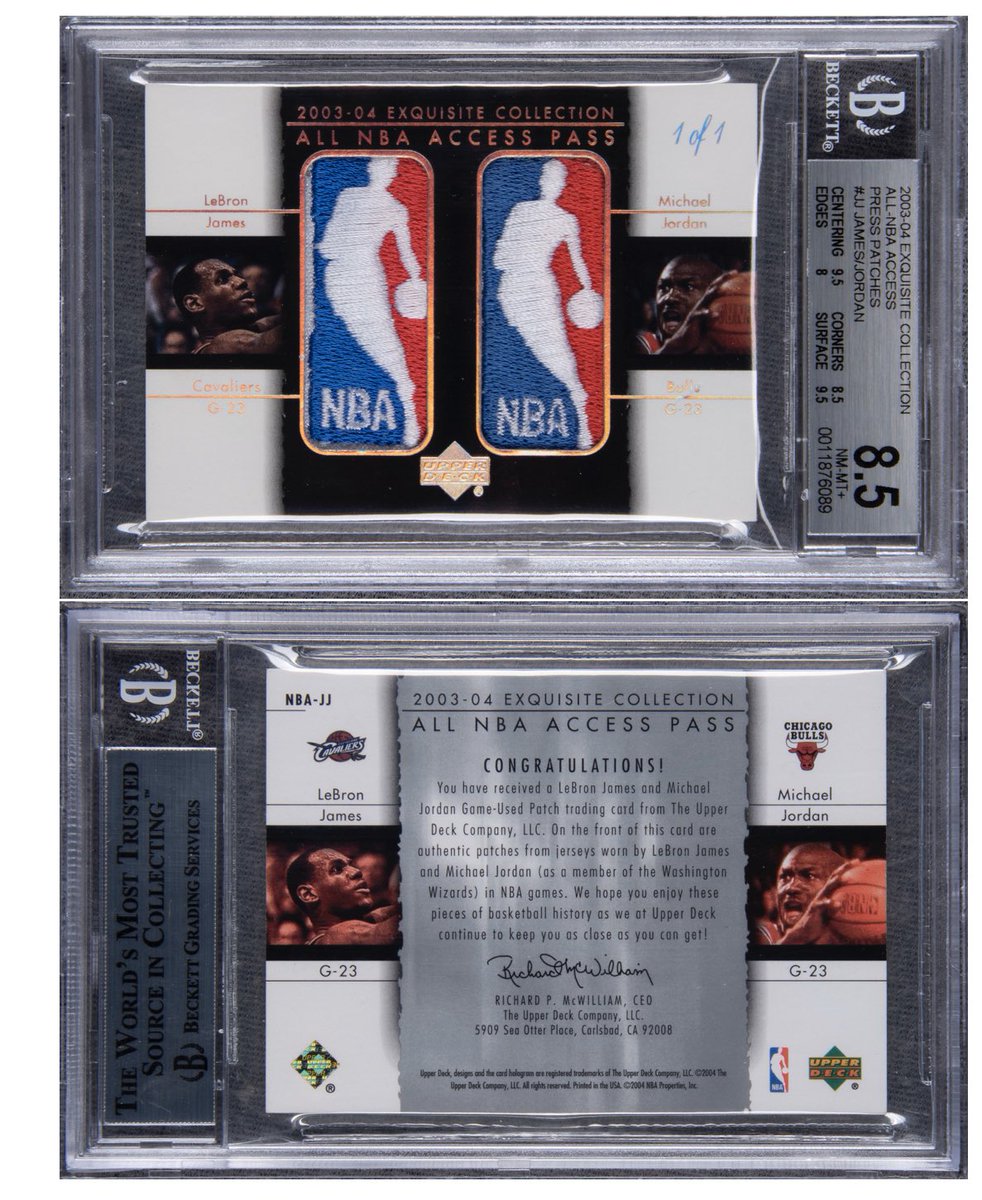 2004 Upper Deck Trilogy Michael Jordan/LeBron James 1 - 2 Combo, Lot  #52391