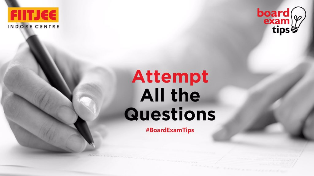 #BoardExamTips - We know that there is no negative marking for wrong answers in board exams. So don’t be afraid to answer the questions about which you are confused, as you have nothing to lose. Read the question very carefully. Re-read the question.