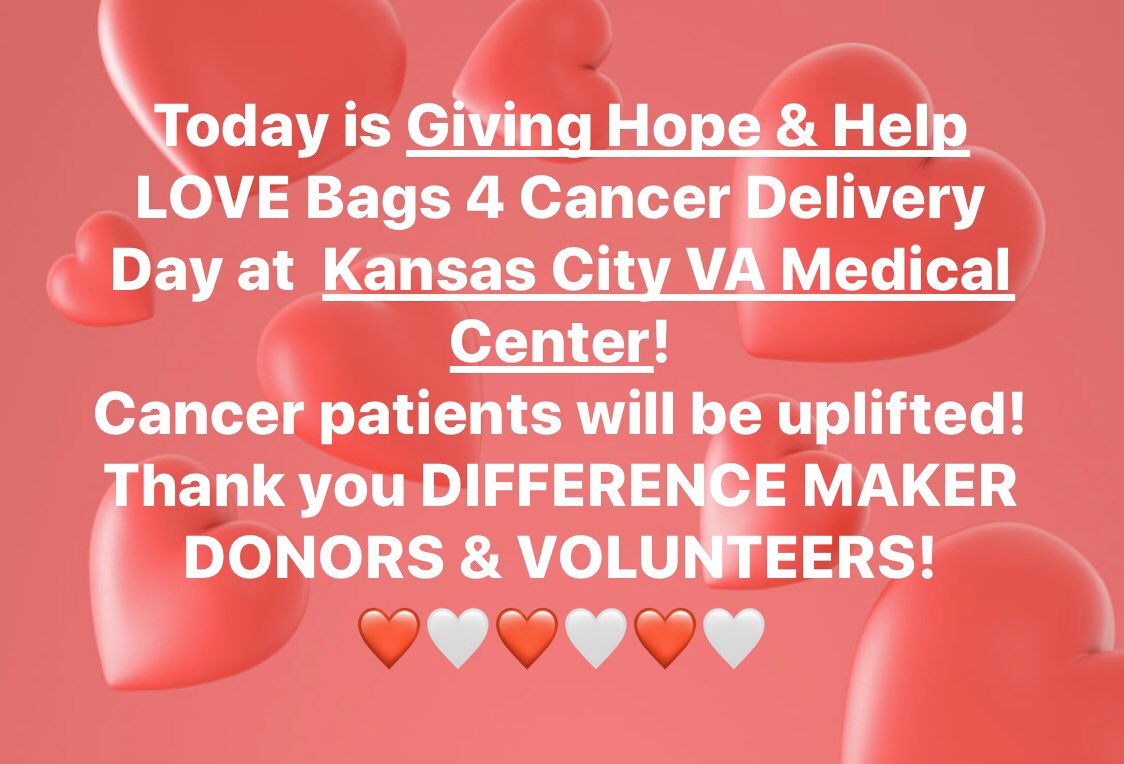 givehopehelp's tweet image. SO EXCITED TO BRING HOPE &amp;amp; INSPIRATION TO VETERANS TODAY WHO HAVE SERVED OUR COUNTRY! IT’S OR TIME TO SALUTE THEM! Valentine’s for Veteran’s! #GiveHopeHelpLOVEBags4Cancer @AmericanCancer