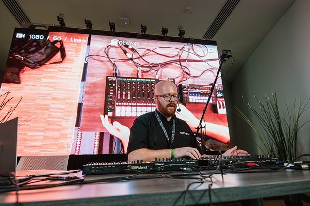 aemcon's tweet photo. An AEMCON Alumni, Dustin of @rolandcanada. Top shelf button instructor!⠀
Photo by @stalemate_photography⠀
*⠀
*⠀
*⠀
*⠀
#albertalife #albertamusic #aemcon #musicconference #musiceducation #studiobell #yyc #musicproducerlife #calgary #musicproducing… https://t.co/1X0LvfvPub https://t.co/o2LVm7jMWu