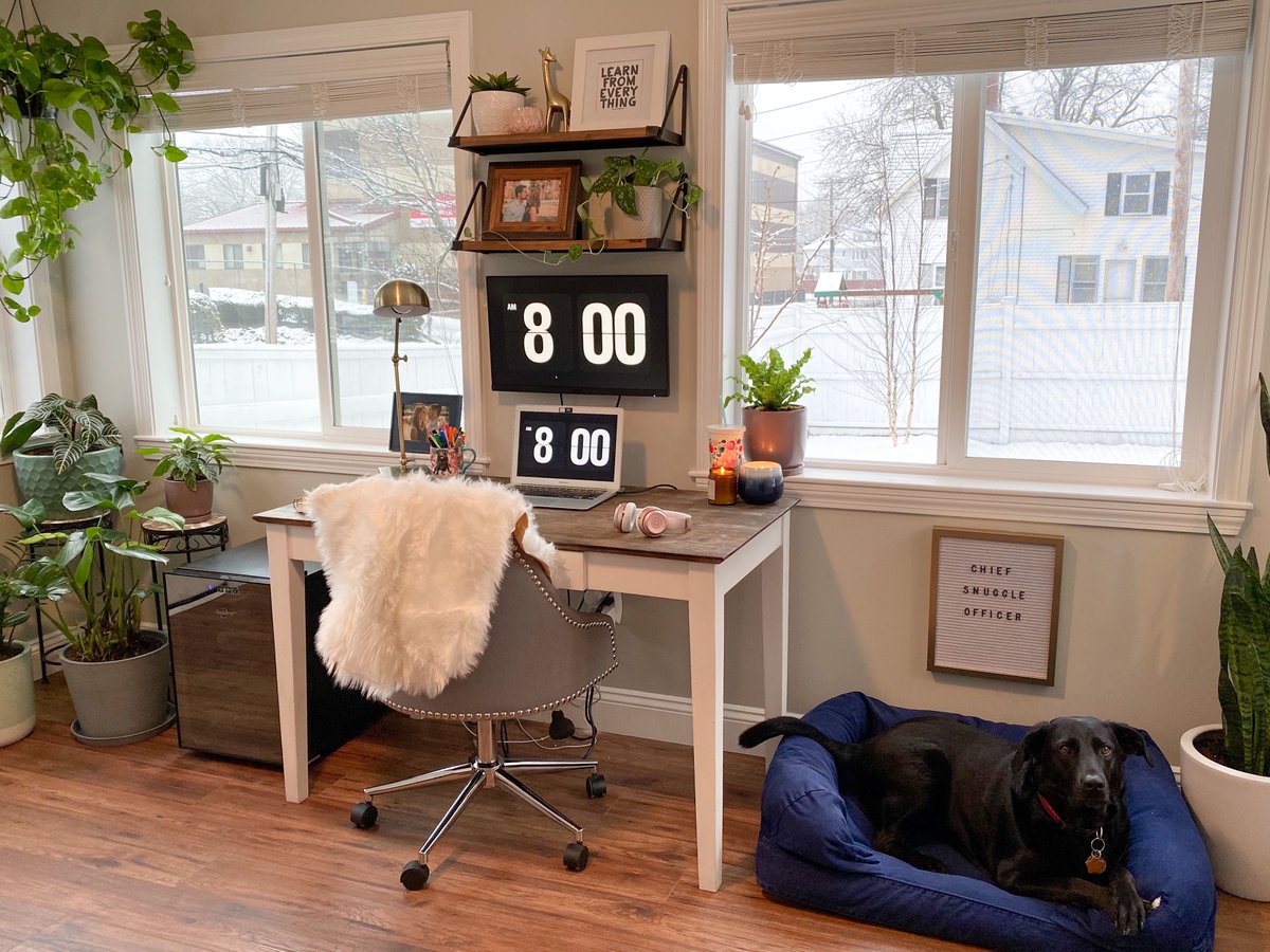 HubSpotLife's tweet photo. What's the #PajamaPrinciple you ask? Co-founder @dharmesh explains in this article on why we embrace #remotework at @HubSpot. (And why remote work, works.)
PS: This dreamy remote workspace is our very own @Suburbandogmom's! #remotelifegoals #hubspotlife https://t.co/CHoL56EvKj https://t.co/rQZcfx2YjQ