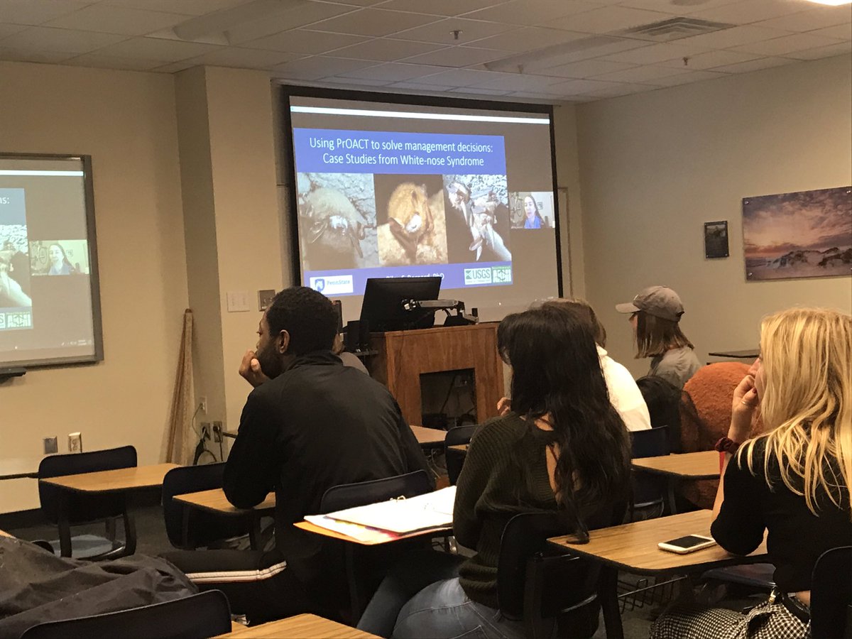 The Marvelous @RileyFBernard guest lectured in our Conservation Decision Marking course this morning via zoom. Fantastic example of using #sdm to solve problems. Thanks Riley! #WomenInSceince