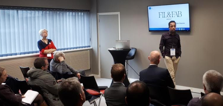 FILIEREMERCA29's tweet photo. En direct de #Lorient et de l'atelier animé par la Filière Mer CA en Bretagne "Accompagner un projet d’#innovation : de la détection à l’accompagnement" (avec les interventions de @Fil_et_Fab et #BsBmarine comme grands témoins) #mer https://t.co/REvHZmytv8