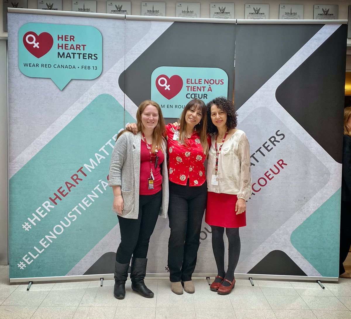 CWHHC's tweet photo. Today is #wearredcanada!!! Take pictures of your red swag and post them with #herheartmatters!!!!  @CWHHAlliance 

#herheartmatters #tlmenrouge #ellenoustientacoeur #wearredcanada https://t.co/Ba33sFSav6