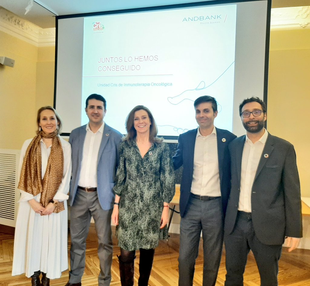 AndbankES's tweet photo. Nuestro fondo de inversión #GSI con criterios #ESG ha cumplido un año y hoy lo celebramos de manera muy especial con @criscancer https://t.co/LuV1NTKdim