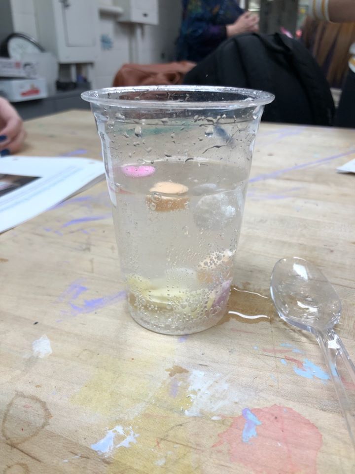 Students in Science Methods had a great time experimenting with candy hearts right before Valentine's Day!