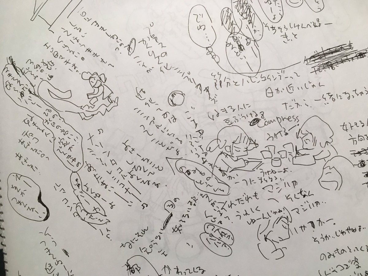 ファミレス進化論のネームというかプロットというか、が出てきた。一応ちゃんと考えて描いてたのか。でもここから原稿用紙に落とし込む段階でまた変わりますからなー。 