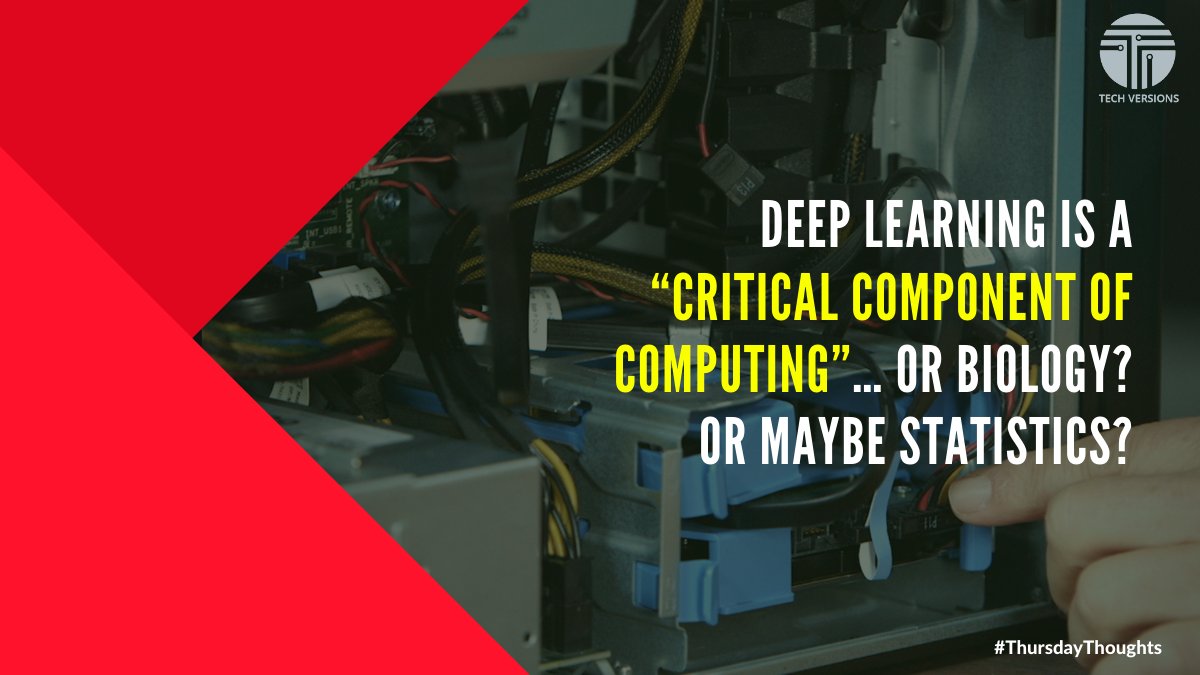 tech_versions's tweet image. #Deeplearning is part of a broader family of #MachineLearning methods based on #artificialneural.
#ThursdayThoughts
