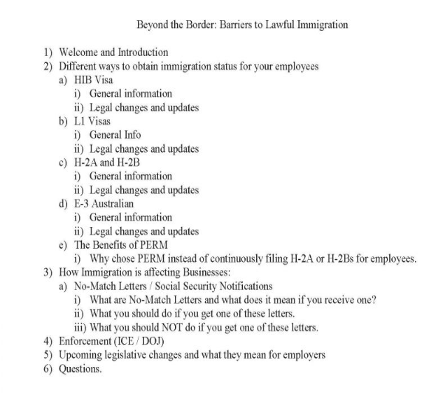 Register for the February Meeting. Christine Porch &amp; Rachel Thompson will be presenting "Beyond the Border: Barriers to Lawful Immigration". Register at rvshrm.shrm.org/events/2020/02…
#rvshrm #shrm #immigration #register #employmentlaw