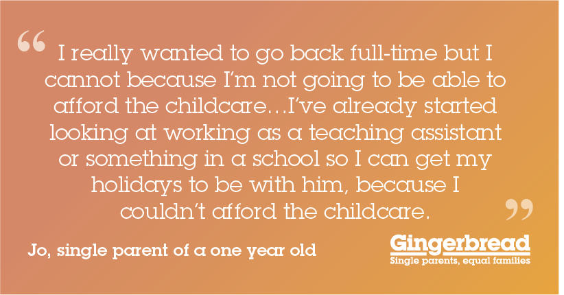 Gingerbread's tweet photo. The costs and impracticality of childcare is just one of the reasons single parents are struggling to progress in work.
Our latest report reveals all: https://t.co/s4IKbn75s6
#UntappedTalentReport https://t.co/ZxYuENPwnl