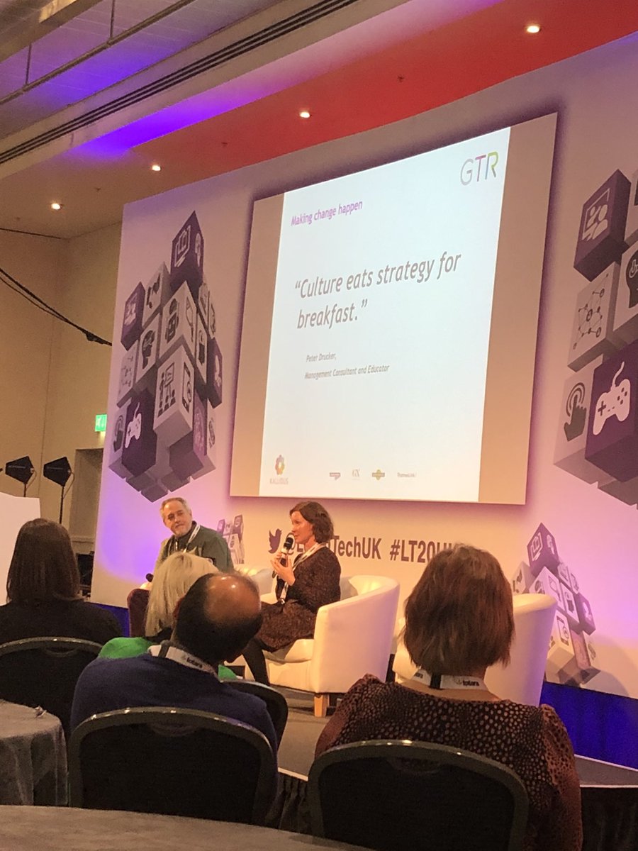 FloraStevens16's tweet photo. Another great talk on day 2 at the #LTUK20 by Clare Dillon and Dante Frederick. When it comes to #DigitalTransformation, the cultural and mindset shift the biggest challenge we face. #NewWorldNewSkills #upskilling https://t.co/CvwKYB24PV