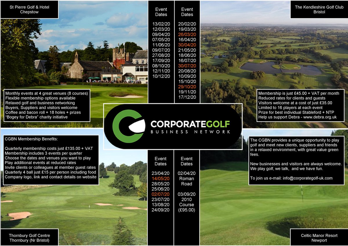 Monthly meetings, with events at 4 great venues.

Special announcement!!!!!

March 26th come and play The Kendleshire for just £20 ....... we’ll even give you a £10.00 voucher to spend on food/drink 🍻 🥘 #golfmates welcome - please retweet