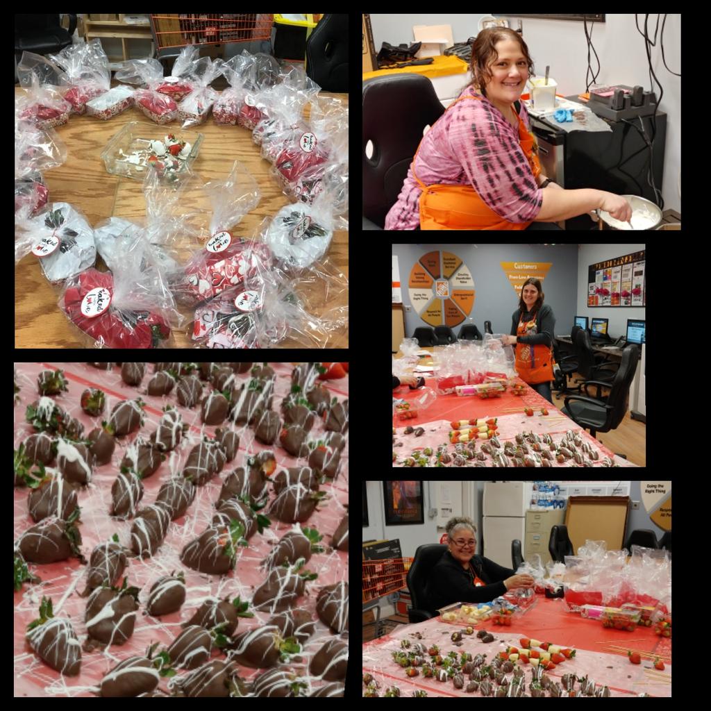 1289 Valentine's Day! Chocolate covered strawberries! Thank you Kim, Luz and April!!