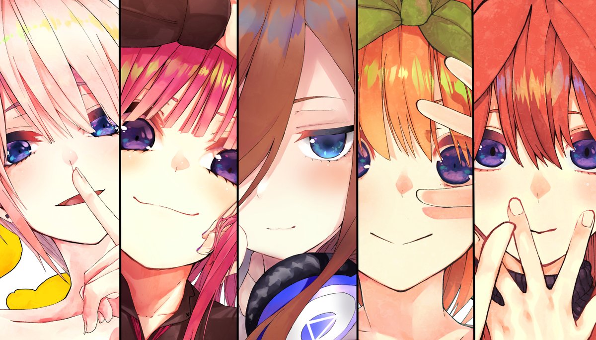 もちめんたい 絵師youtuber على تويتر １２３４５ 五等分の花嫁好きな人rt 五等分の花嫁壁紙 五等分の花嫁