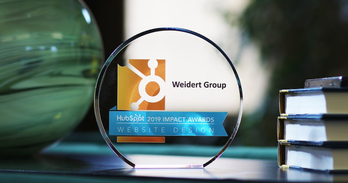 WeidertGroup's tweet photo. Big News for Weidert! We won the Q4 2019 HubSpot Impact Award for Website Design due to our work with Falcon Structures! #impactawards #hubspot https://t.co/jqbmOIjWvk
