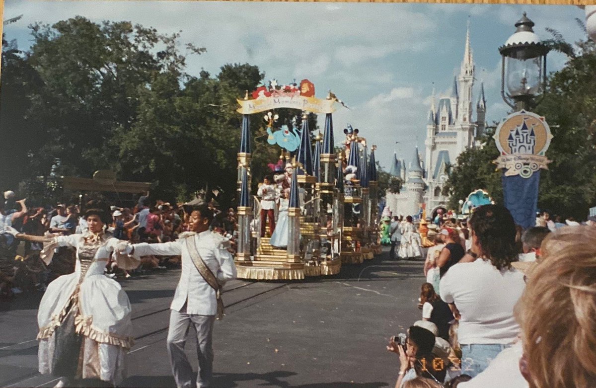 DefunctArchives's tweet image. One of the many parades throughout Magic Kingdom's history, here is one of the Magical Moments Parade Floats. This picture was taken in 2000. Source: Hannah M