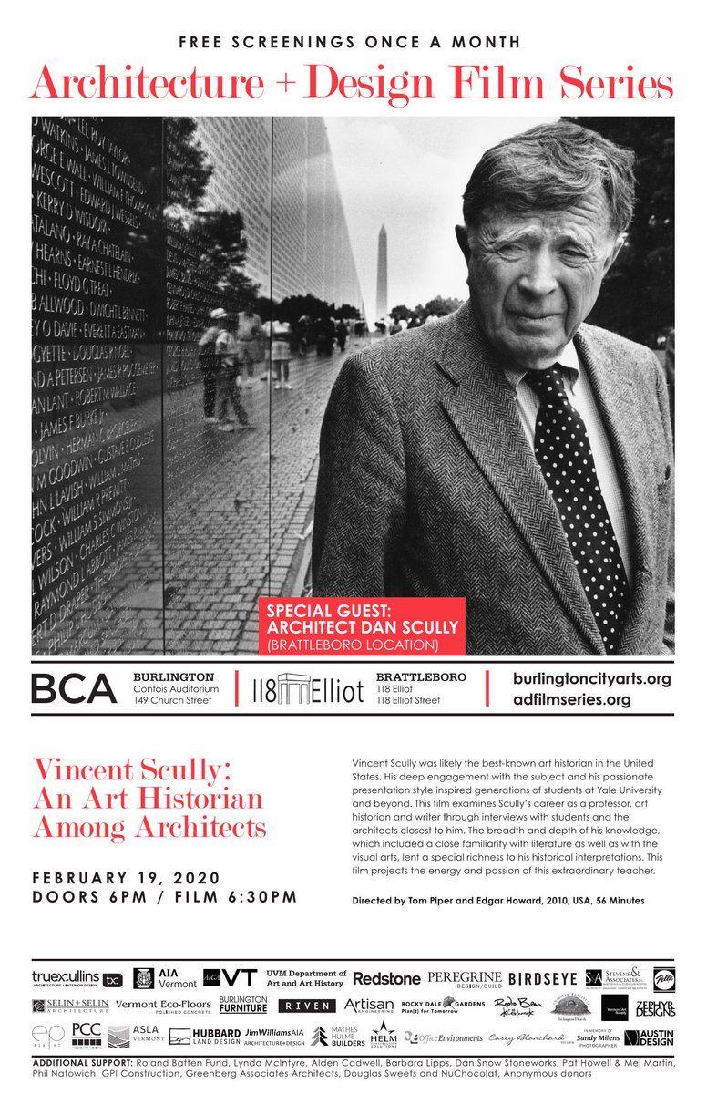 CheckerboardNYC's tweet photo. #Checkerboard's film 'Vincent Scully: An Art Historian Among Architects' (2010)is part of the season 7 lineup for the Architecture + Design Film Series in Vermont on February 19. 
⁣
📸 #FromtheArchives Vincent Scully, 2009 https://t.co/cITbAv9Rl6