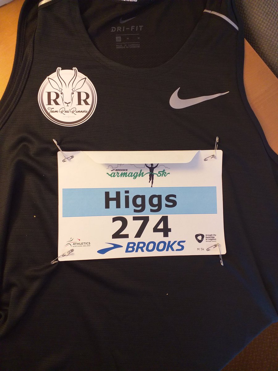 Looking forward to racing for @realrunners @Armagh5k tonight! #ForTheFans