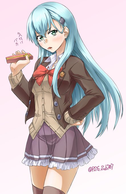 バレンタインイラストなんて描いてないので全く関係ない時期に描いた鈴谷で勘弁して下さい(再掲) 