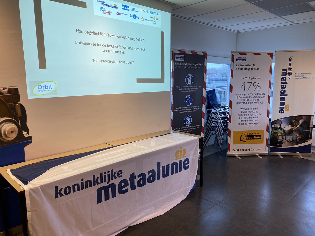 We zijn er klaar voor. Zometeen start de bijeenkomst “praktisch begeleiden van nieuwe en zittende medewerkers” met leden <a href="/metaalunie/">Metaalunie</a> en in samenwerking met <a href="/Stichting_OOM/">OOM</a>, <a href="/OOM_MJansen/">Michiel Jansen</a>,