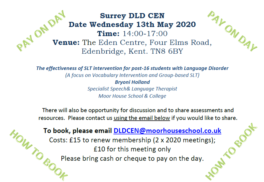 SurreyDLDCEN's tweet photo. Our next Surrey DLD CEN is coming soon! #DLD #RCSLT https://t.co/hVAWI0sSEY