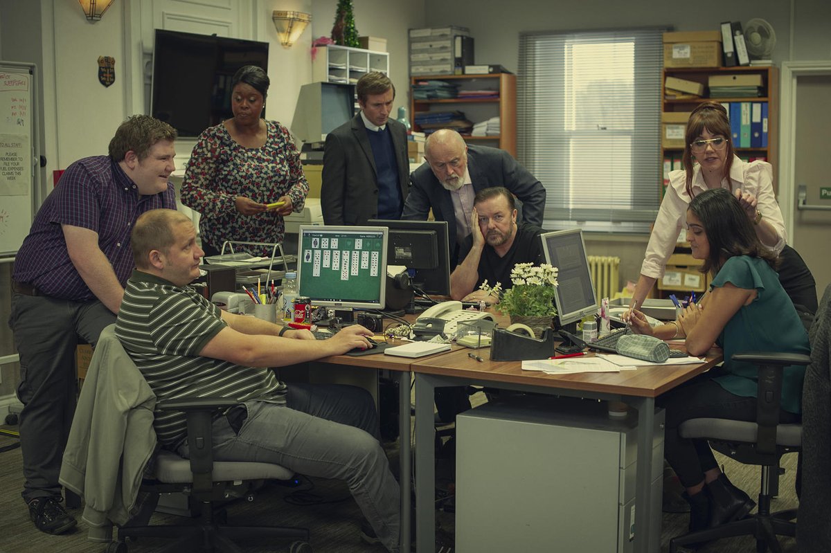 NetflixUK's tweet photo. After Life returns on 24 April. Yes, the dog will be back! @rickygervais, too. But the dog!! https://t.co/75wIb96KSr