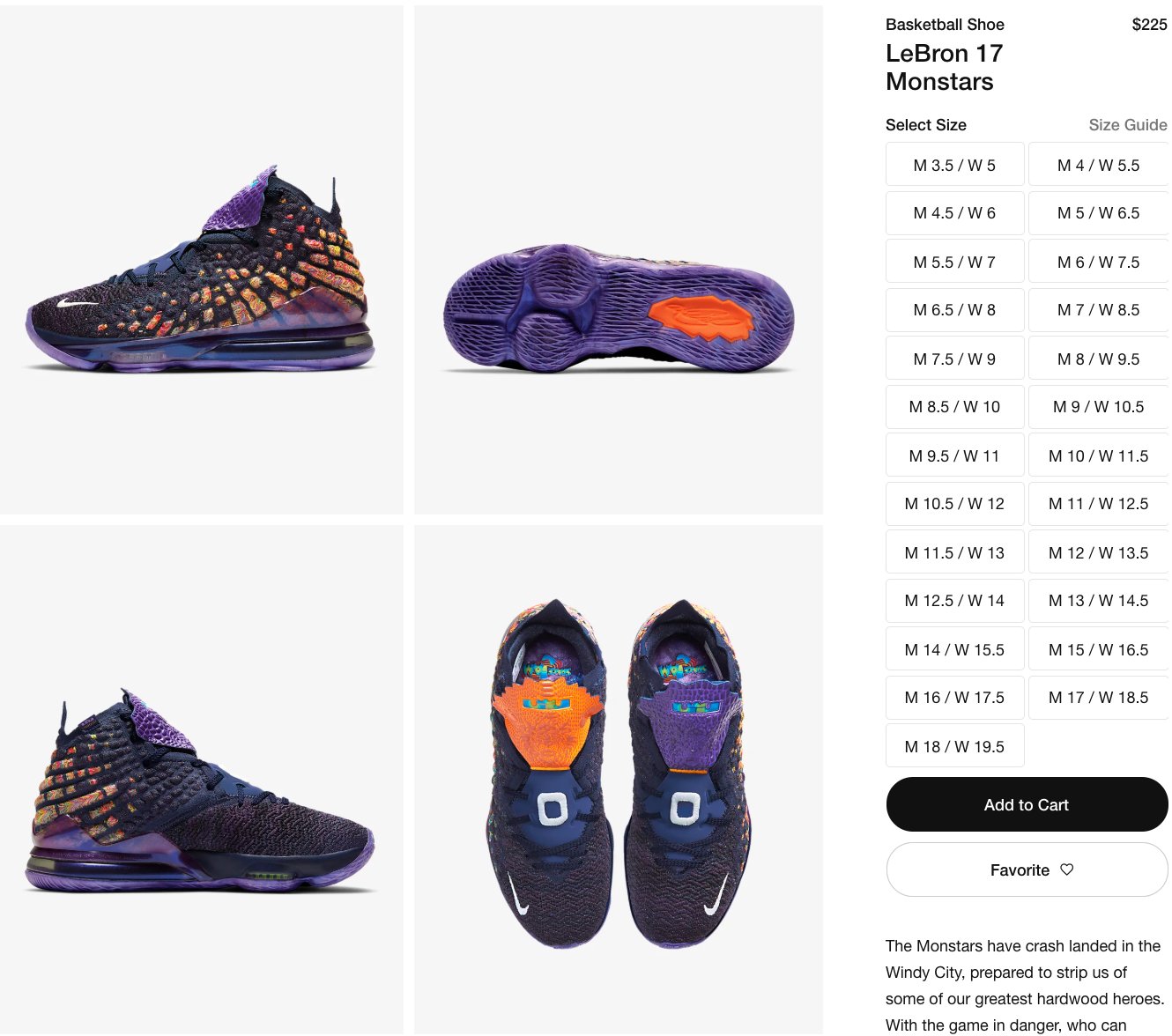 lebron 17 monstars on feet