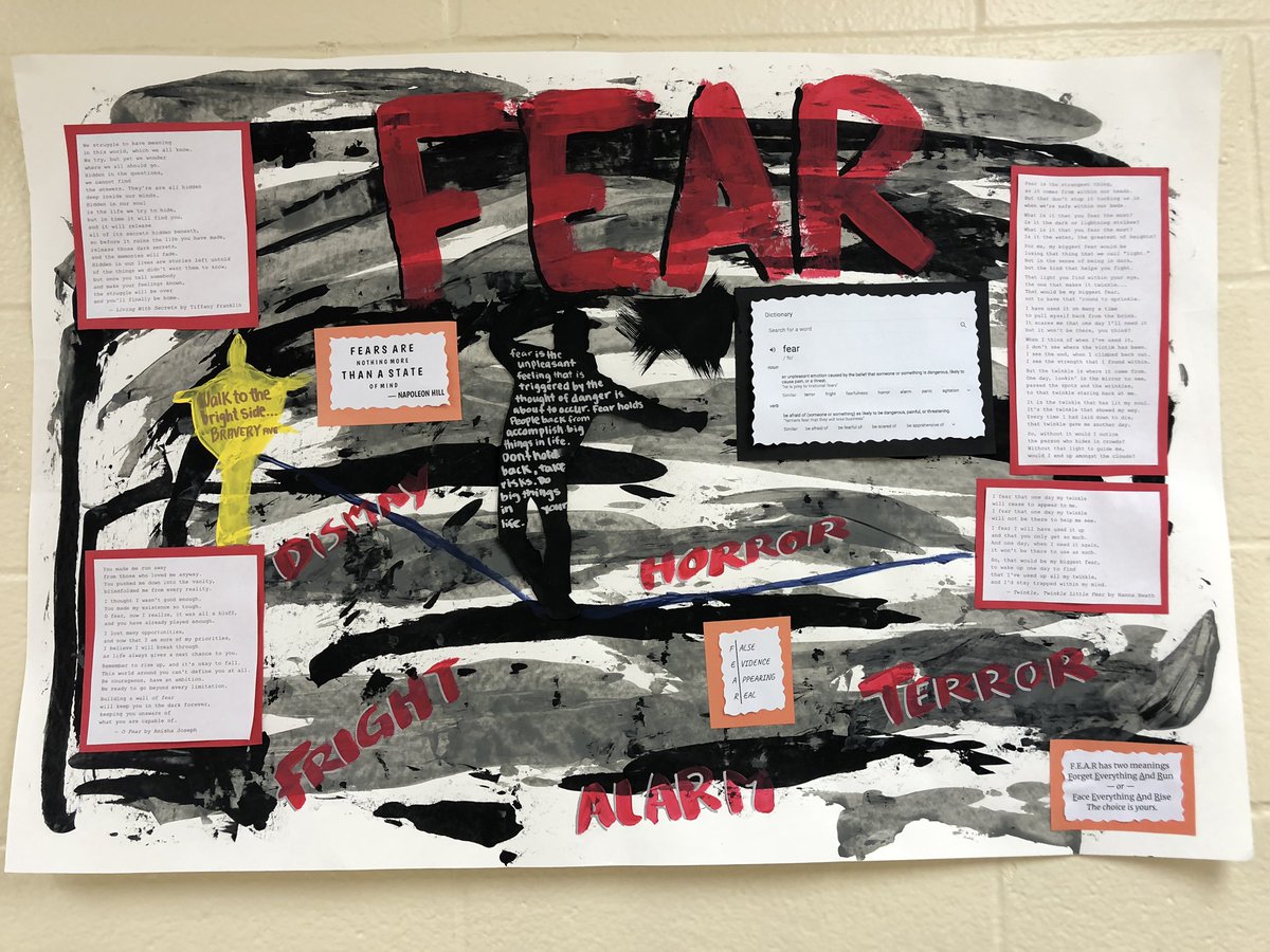 KBJefferies's tweet image. Seniors left their mark on our walls as they ended the semester with a final project defining abstract concepts in concrete ways. #ALPS #DefinitionProject @ALPS_Principal @MsKHarmon @cford